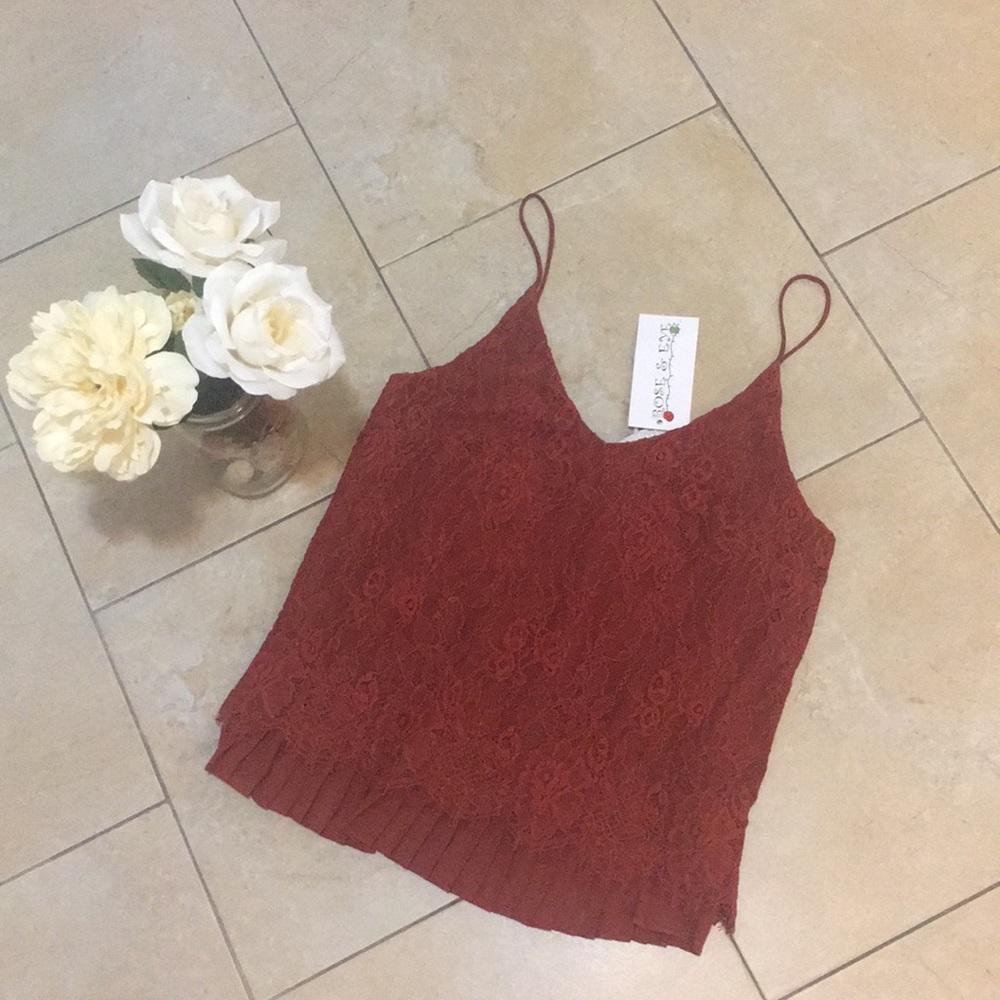 Lace top with sheer at the bottom